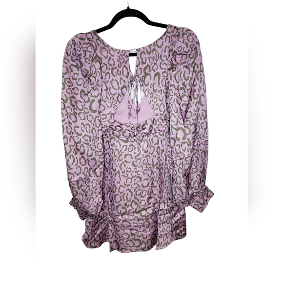 For Love And Lemons Purple Cheetah Leopard Mini Dress - Picture 3 of 7
